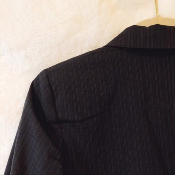 Ann Taylor Striped Black Suit Blazer - Picture 3 of 7